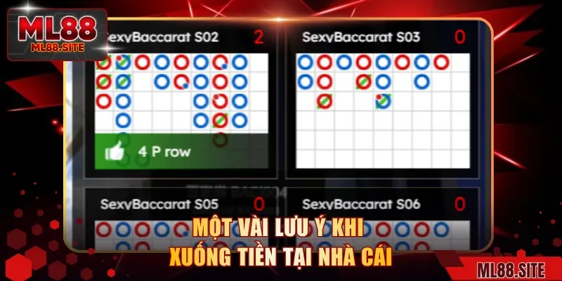Một vài lưu ý khi xuống tiền tại nhà cái