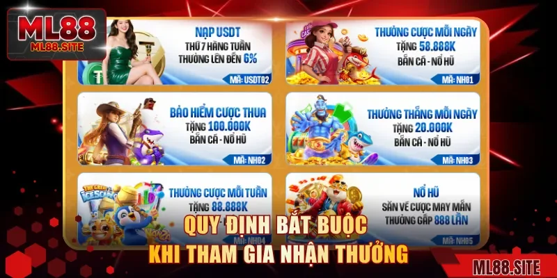 Quy định bắt buộc khi tham gia nhận thưởng